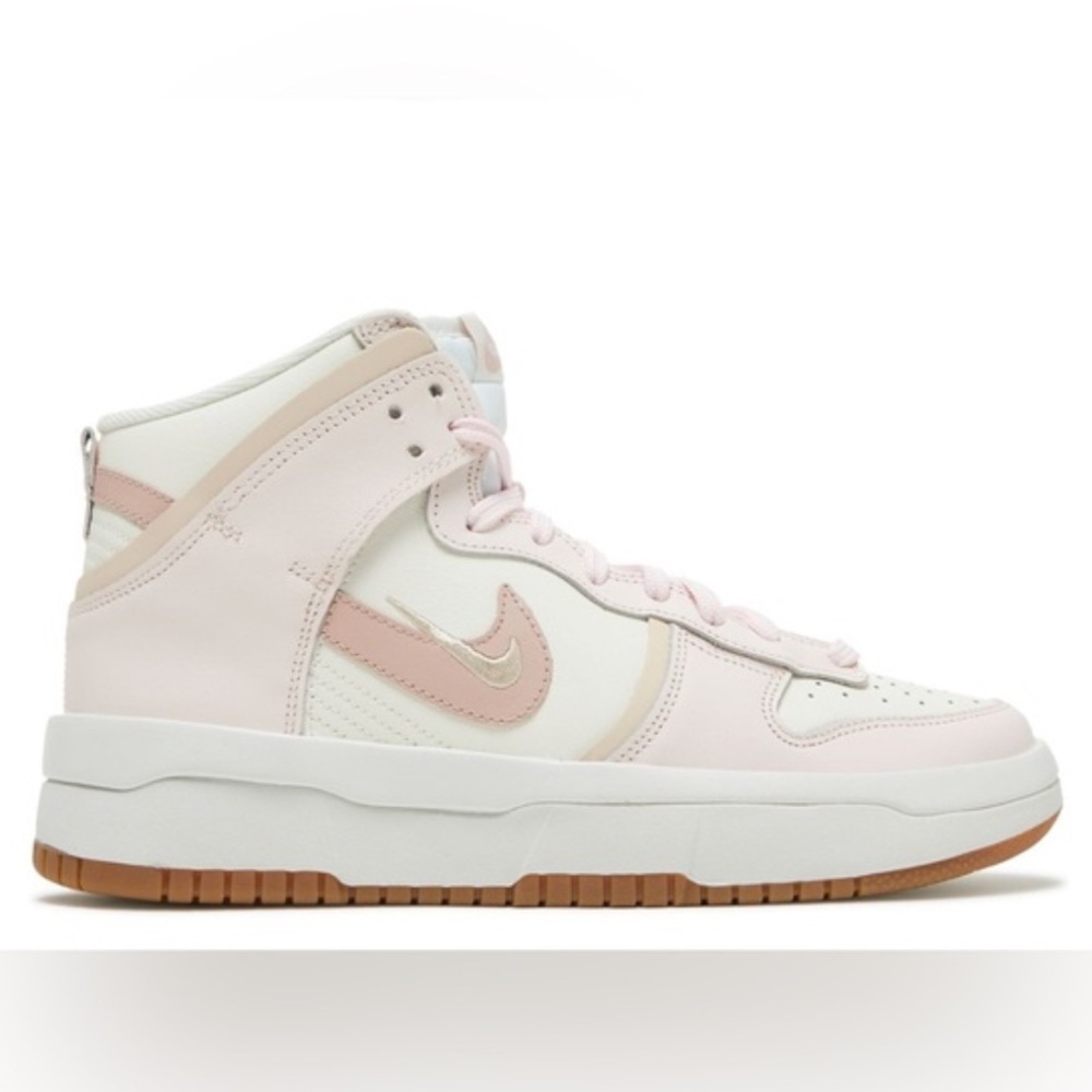 Nike | Women's ‘Sail Light Soft Pink’ White Dunk High Up Lace Up Sneakers sz 9.5